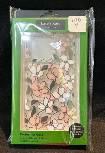 Kate Spade New York Fitted Case Apple iPhone 15 Pro Max MagSafe Pink Floral - Picture 10 of 10