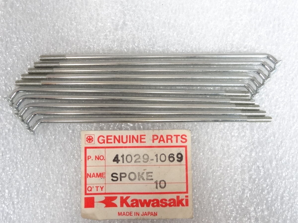 Kawasaki NOS NEW 41029-1069 Rear Inner Spoke 129MMX (10) KX Kawasaki NOS NEW 41029-1069 Rear Inner Spoke 129MMX (10) KX