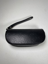 Oakley Sunglasses Case Only Black All Over Logo Zipper Soft Shell Leather Pouch