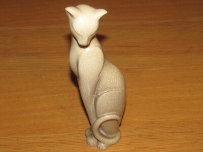 Veronese Steinoptik stolze sitzende Katze Ornament Figur, super Zustand