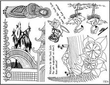 Unmounted Rubber Stamp Plate, Unmounted/Uncut Pink Rubber Stamps