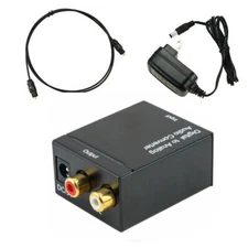 Optical Coaxial Toslink Digital to Analog Audio Converter Adapter RCA 3.5mm L/R