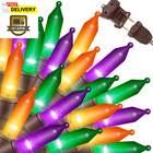 Super-Bright Extendable Orange Purple and Green Halloween Lights Decoration 100L