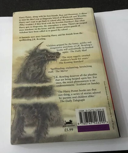 Bloomsbury Harry Potter & The Prisoner Of Azkaban P/B Book 1st First Edition B - Picture 8 of 12
