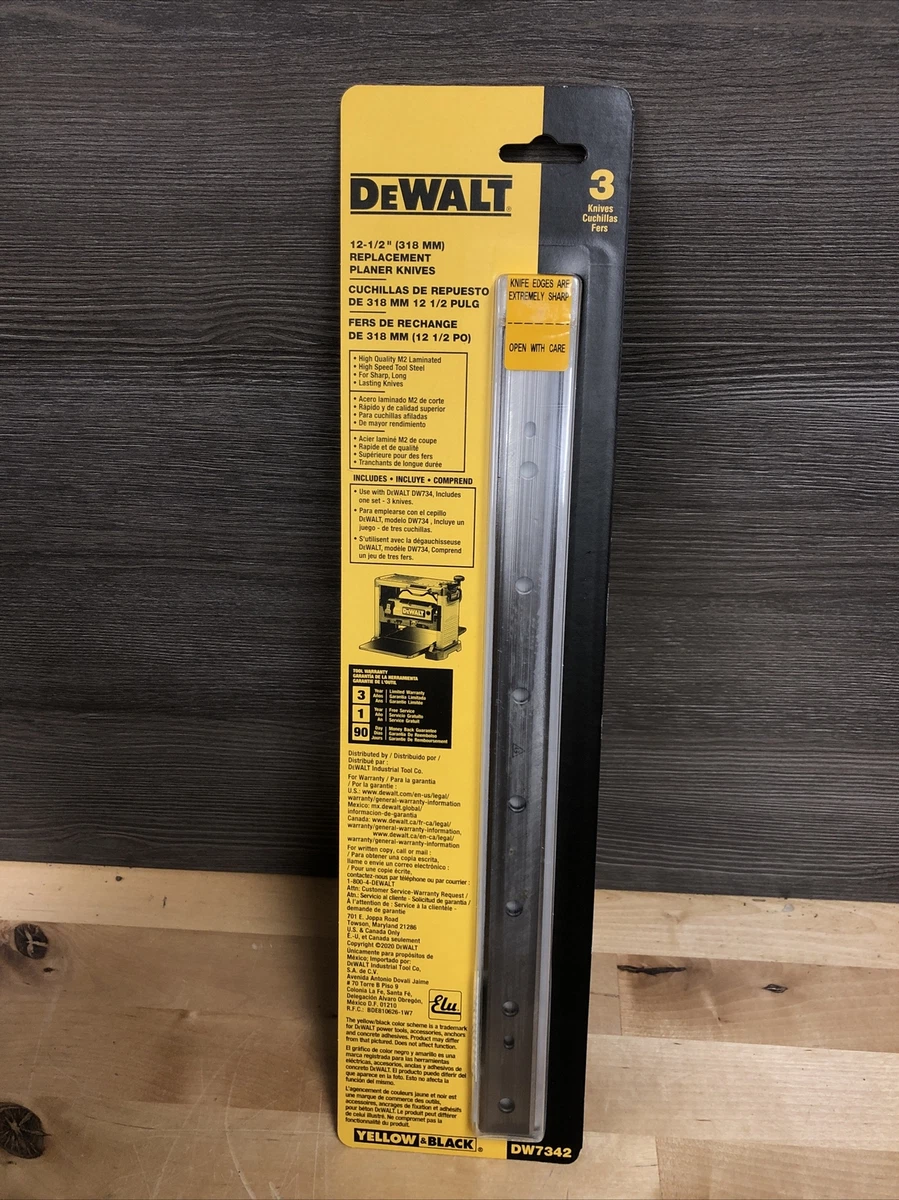 3 Pack DeWalt DW7342 12 1 2 318 mm Replacement Planer Knives