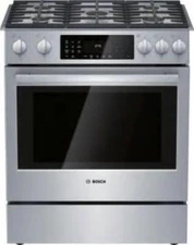 Bosch 800 Series 30" 5 Burner Stainless Dual Fuel L. Propane Range HDI8056U