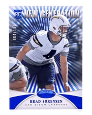 2013 Certified Platinum Blue #268 Brad Sorensen RC 84/100 San Diego Chargers