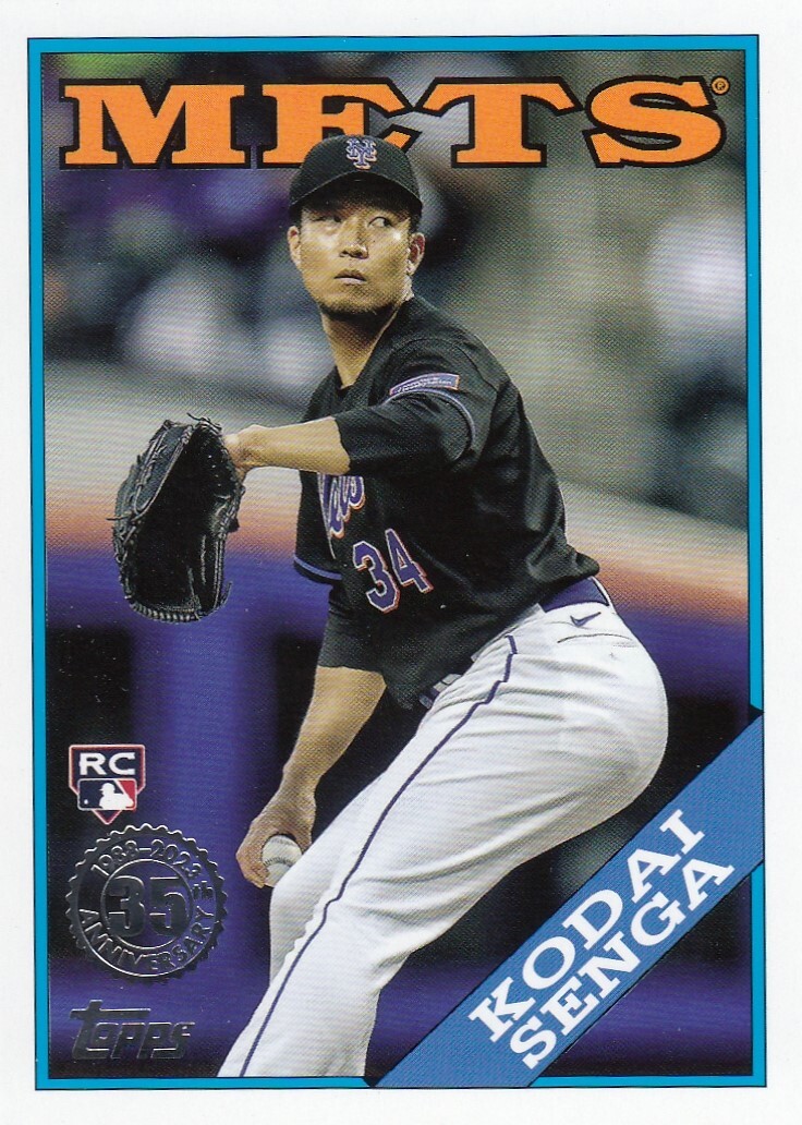 KODAI SENGA TOPPS UPDATE ROOKIE 1988 35TH ANNIVERSARY RETRO RC METS #33 2023