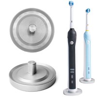 Brushed Aluminium Oral-B Electric Toothbrush Holder, New Matte Colours