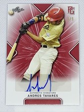 2021 LEAF PERFECT GAME AUTO ANDRES TAVARES RED PAPER 1/5