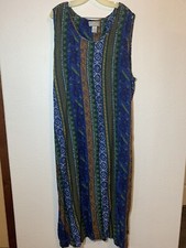 Jane Ashley Boho Sleeveless Tribal V-Neck Maxi Dress Size 3XL