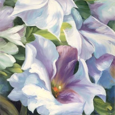 Botanical Flower More Petals Set of 4 12x12 in Art Prints