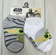 Disney Star Wars Mandalorian Socks 6 Pairs Toddler Size 2T-4T - NEW