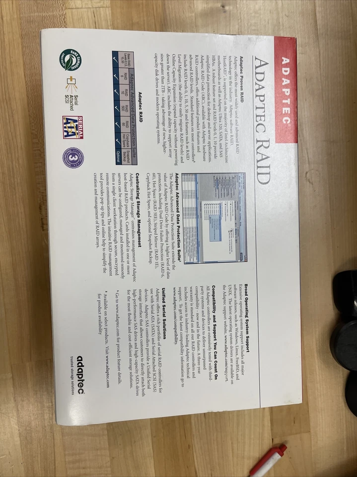 Adaptec ASR-31205/256MB SATA+SAS+SSD RAID-Controller CARD TCA-00289-03-B - Image 4 of 4