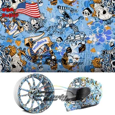 19"x38" Hydrographic Film Hydro Dipping Water Transfer Marionette Doll Skull #16