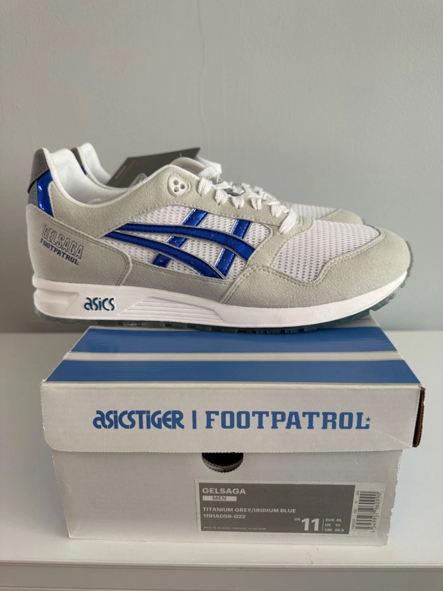 Siete Dato código NEW ASICS GEL Saga X Foot Patrol Gundam Grey Blue 100% DS | eBay