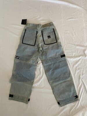 MARITHE FRANCOIS GIRBAUD Jeans Light Blue/blue Strap Size 40 90s