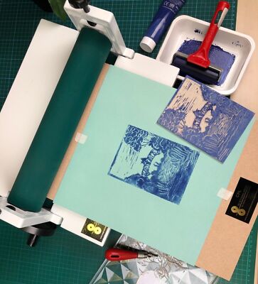 Pressa Per Incisione Per Incisione Intaglio, Collografo, Linocut - Foto 11