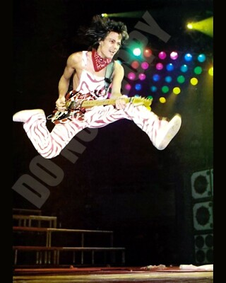 #ad #ad EDDIE VAN HALEN Concert Stage Playing Guitar Flying High 8x10 Photo $14.99