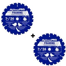 7-1/4 In. X 24-Tooth Framing Circular Saw Blade (2-Pack)