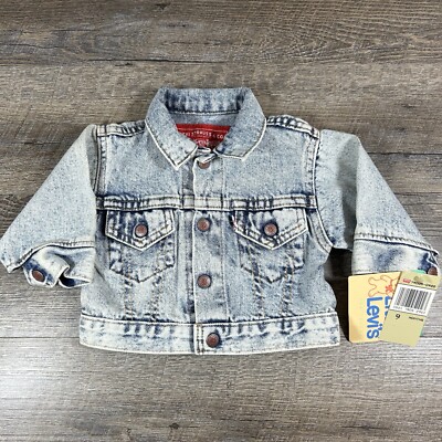Vintage 90s Little Levis 79009 Acid Wash Jean Denim Jacket Baby