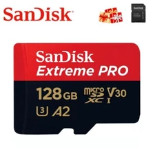 SanDisk High Speed Micro SD Memory Card A2 128GB - Extreme Pro (With Adapter)