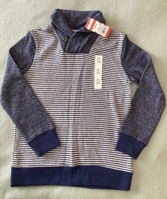 NWT! Cat and Jack boys Sweater M 8-10 Heather Navy Blue