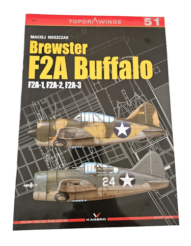 TOP DRAWINGS BREWSTER F2A BUFFALO F2A-1, F2A-2, F2A-3 1/48 1/24 PLANS KAGERO