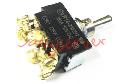 1PCS New SCI R13-28KBT Metal Lever (ON)-OFF-(ON) DPDT Momentary Toggle Switch