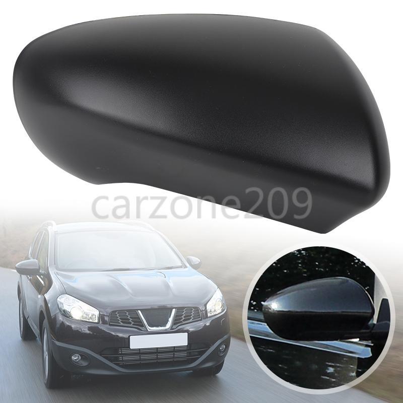 Paar Wing Mirror Covers Vervanging voor Nissan Qashqai 2007-2014 Linker & Rechts Wing Spiegel Behuizing Cap (Zwart