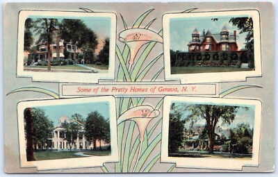 Postcard NY Geneva New York Some Of The Pretty Houses A56