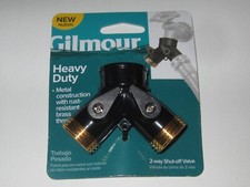 Gilmour 871204-1001 Heavy Duty Brass Dual Two Way Shut-off Valve Buy More Save