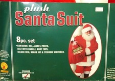 Rubie's Plush SANTA SUIT 8 Pc Set Standard Size Up To 44 Originally Target