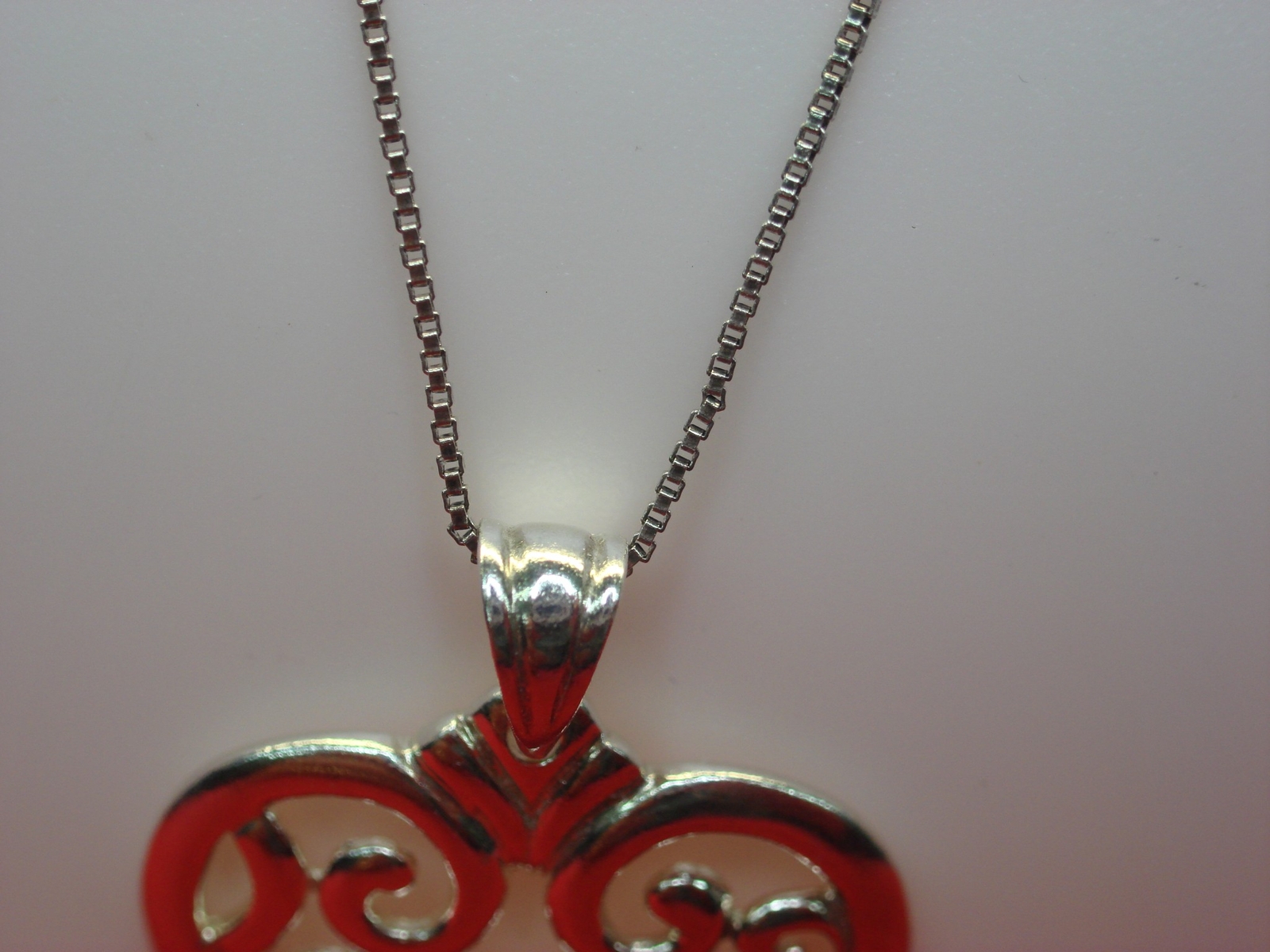 SOLID STERLING SILVER HEART PENDANDT WITH CHAIN -… - image 4