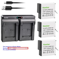 Kastar Battery Slim Dual Charger for GoPro AHDBT701 Gopro7 GoPro Hero 7 HD Black