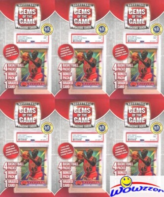 (6) 2024 Gems of the Game MJH Basketball Sealed Box-30 Packs & 6 Graded  Cards!