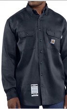Carhartt FRS003 Flame Resistant Unisex Work Shirt Dark Navy XL Regular
