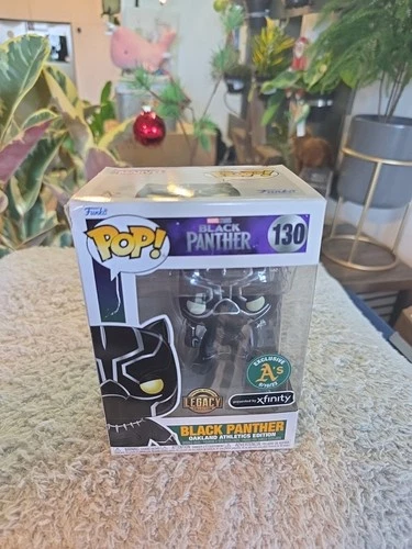 Funko Pop #130 Oakland A’s Athletics Exclusive Marvel Black Panther Bobblehead !