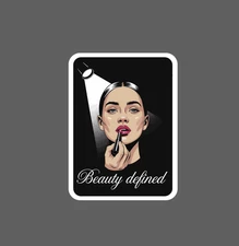 Beauty Defined Sticker Woman Girl Beautiful Makeup Lipstick Gift Waterproof NEW