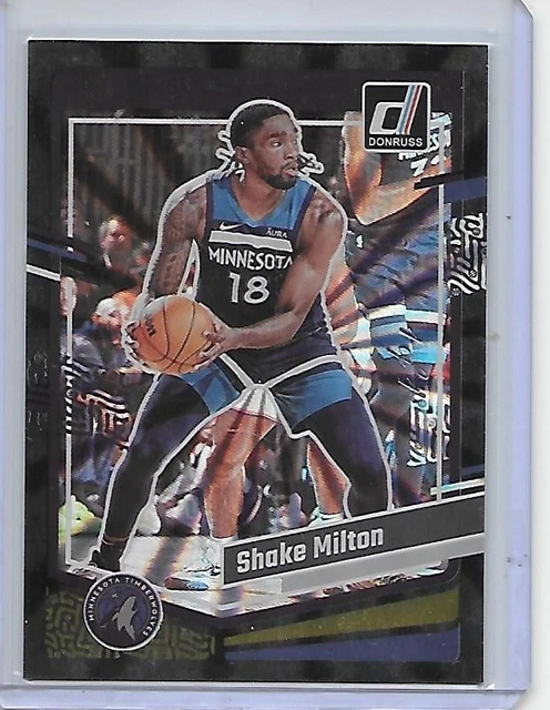 SHAKE MILTON 2023-24 Panini Donruss Black Laser 1/1 Minnesota Timberwolves #150