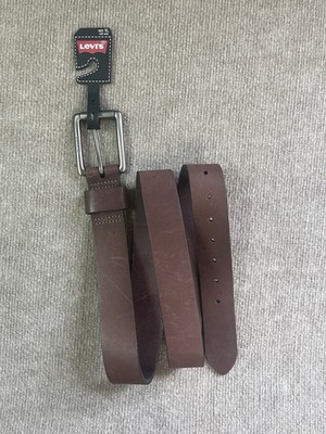 Levis Belt Brown Leather XL 42-44 Adjustable Retro Grunge  display picture 3