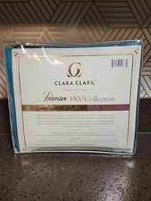 Clara Clark Premier 1800 Series 4pc Bed Sheet Set - King - White - Deep Pocket