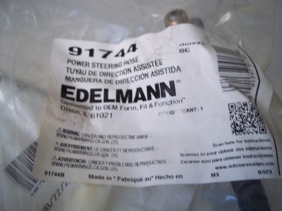 Power Steering Pressure Line Hose Assembly-Pressure Line Assembly Edelmann 91744