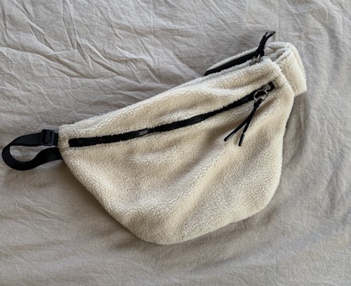 Free People Movement Overachiever Sherpa Sling bag NWOT Ivory