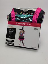 Way To Celebrate Polka Dot Witch Costume Dress Toddlers Size 3T-4T Halloween