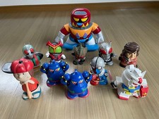 Sofubi Piggy Bank Lot-Kamen Rider, Getter Poseidon, Mazinger Z, Kidou Keitai SNU