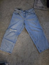 NWT Wild Fable Womens Jeans Size 14 Short Mid Rise 90s Relaxed Straight Light...
