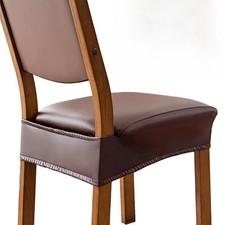 Waterproof Seat Covers for Dining Room Chairs Set of 2 - PU Leather Removable...