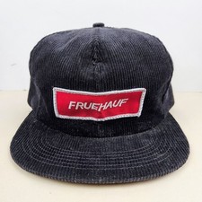 Vintage USA MADE K Products Corduroy Fruehauf Patch Trucker Hat Snapback Cap