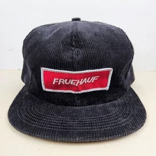 Vintage USA MADE K Products Corduroy Fruehauf Patch Trucker Hat Snapback Cap